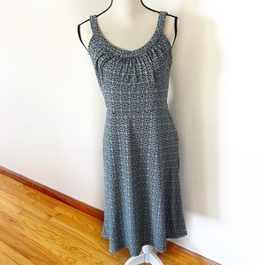 Loft Size 10 dress, vintage inspired art deco print, sleeveless, knee length